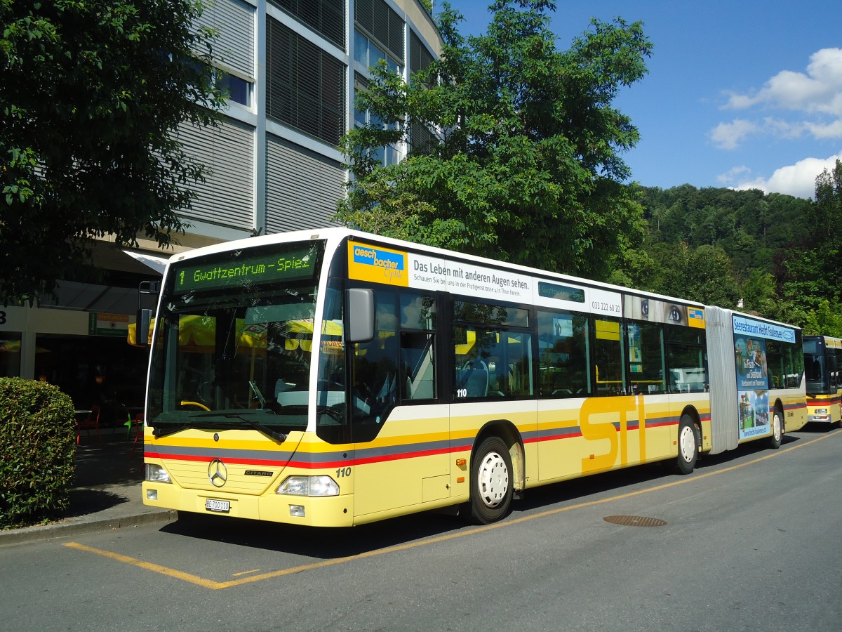 (134'626) - STI Thun - Nr. 110/BE 700'110 - Mercedes am 2. Juli 2011 bei der Schiffl�ndte Thun