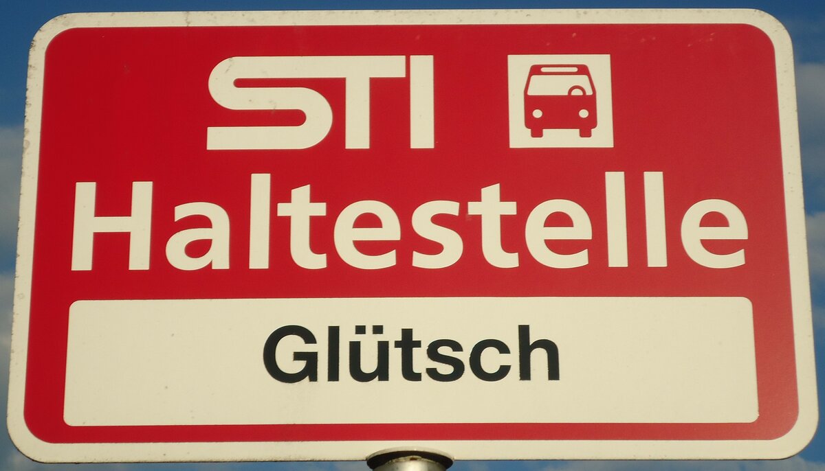 (134'631) - STI-Haltestellenschild - Zwieselberg, Gl�tsch - am 2. Juli 2011
