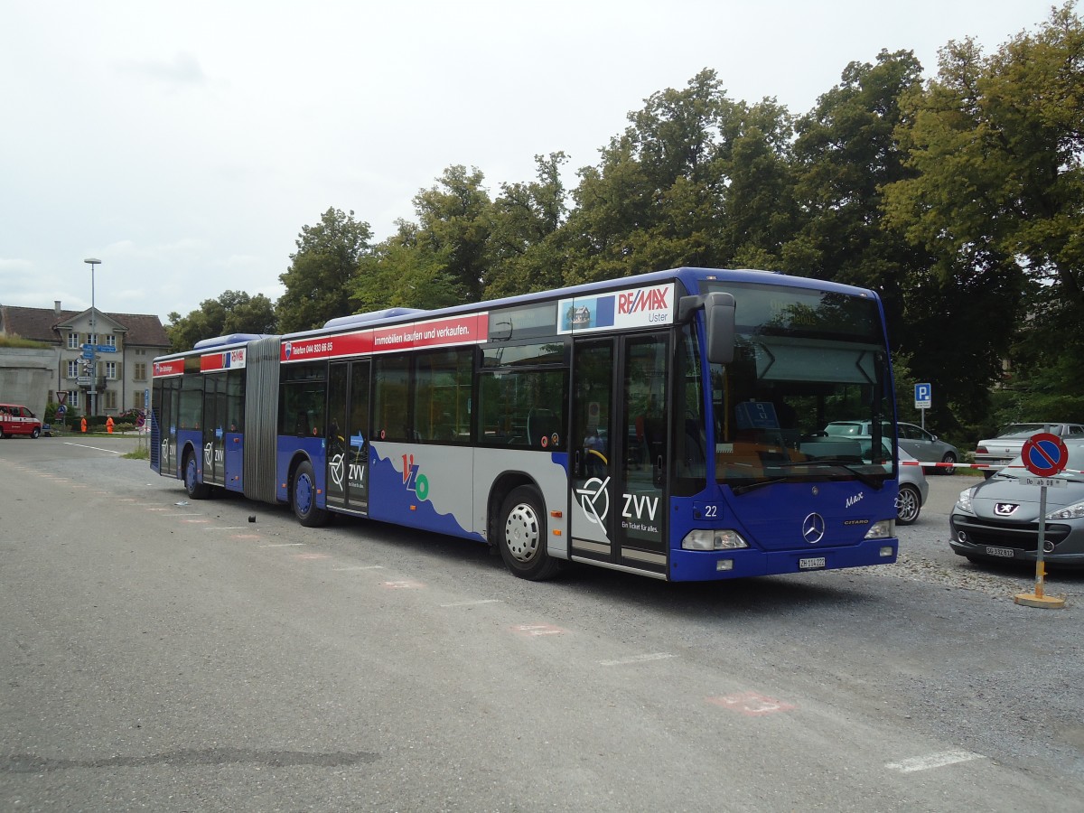 (134'887) - VZO Gr�ningen - Nr. 22/ZH 114'222 - Mercedes am 10. Juli 2011 beim Bahnhof Frauenfeld