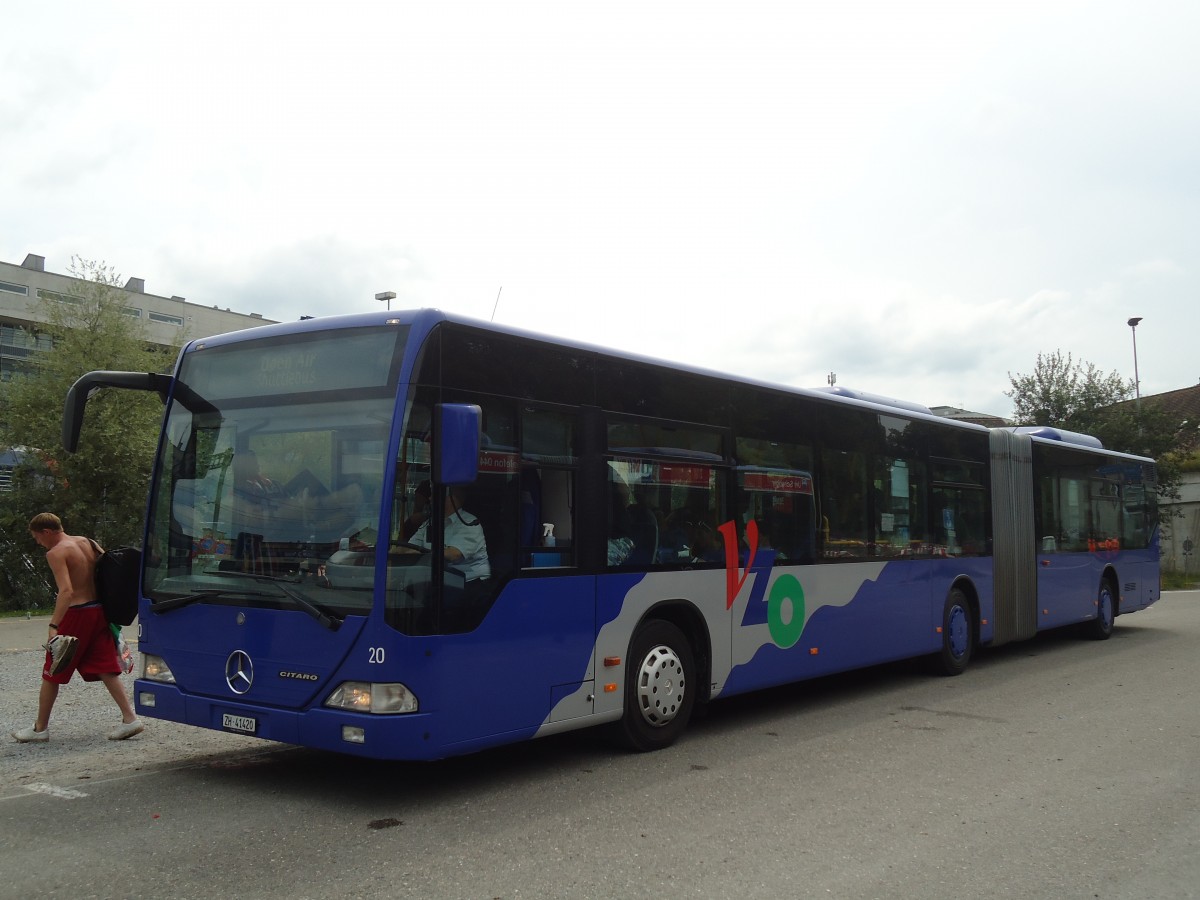 (134'890) - VZO Gr�ningen - Nr. 20/ZH 41'420 - Mercedes am 10. Juli 2011 beim Bahnhof Frauenfeld
