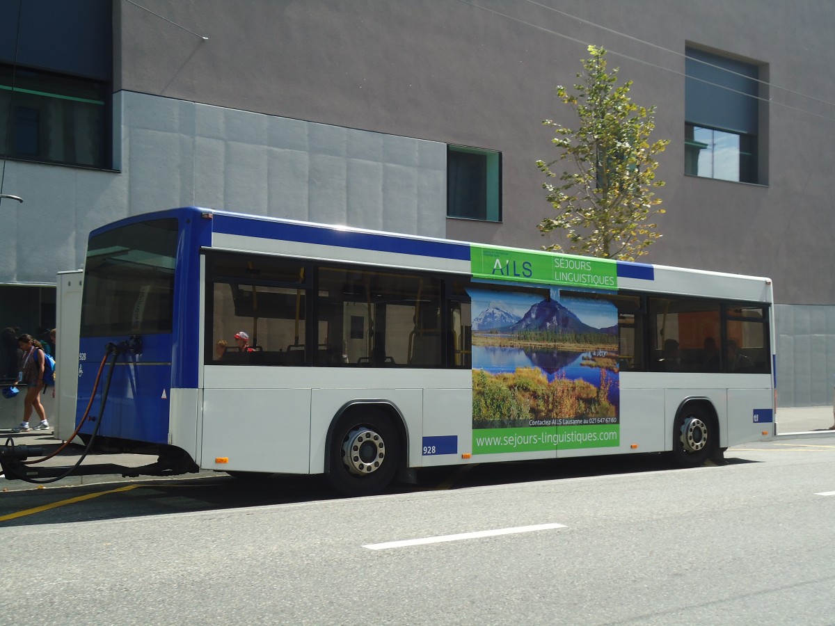 (135'049) - TL Lausanne - Nr. 928 - Lanz+Marti/Hess Personenanh�nger am 12. Juli 2011 in Lausanne, Beaulieu