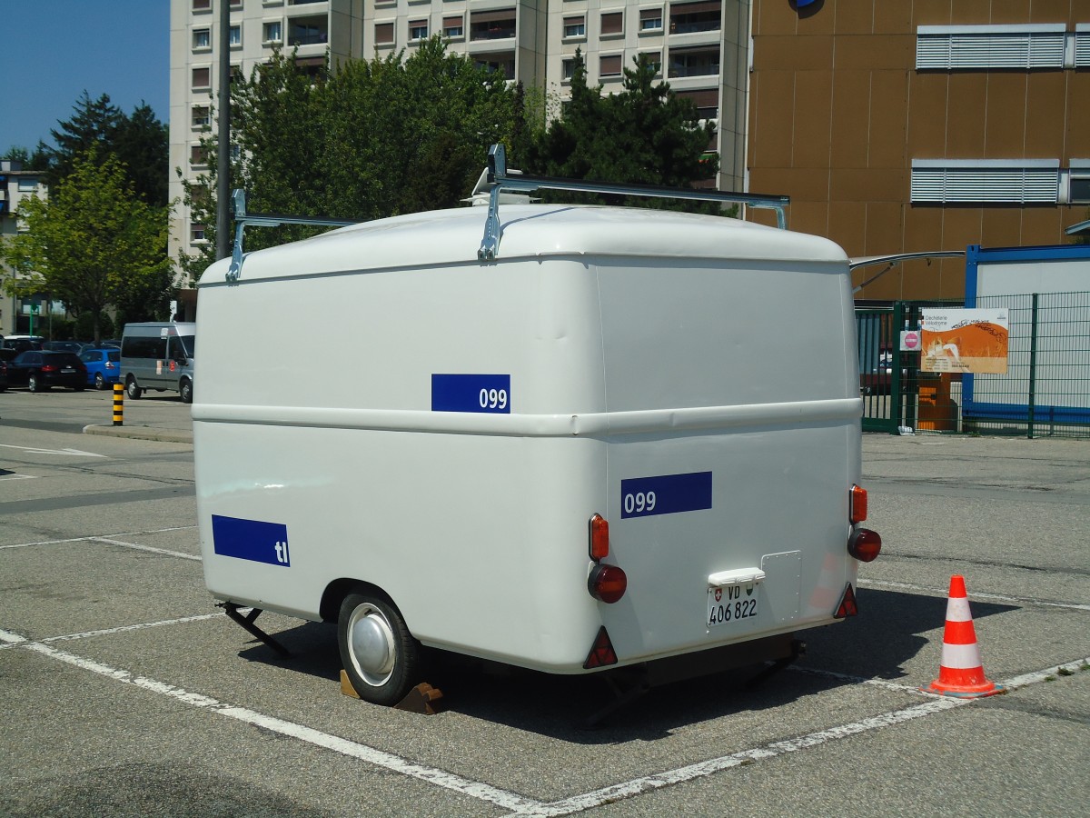 (135'066) - TL Lausanne - Nr. 99/VD 406'822 - Moser Gep�ckanh�nger am 12. Juli 2011 in Lausanne, Parc-V�lodrome