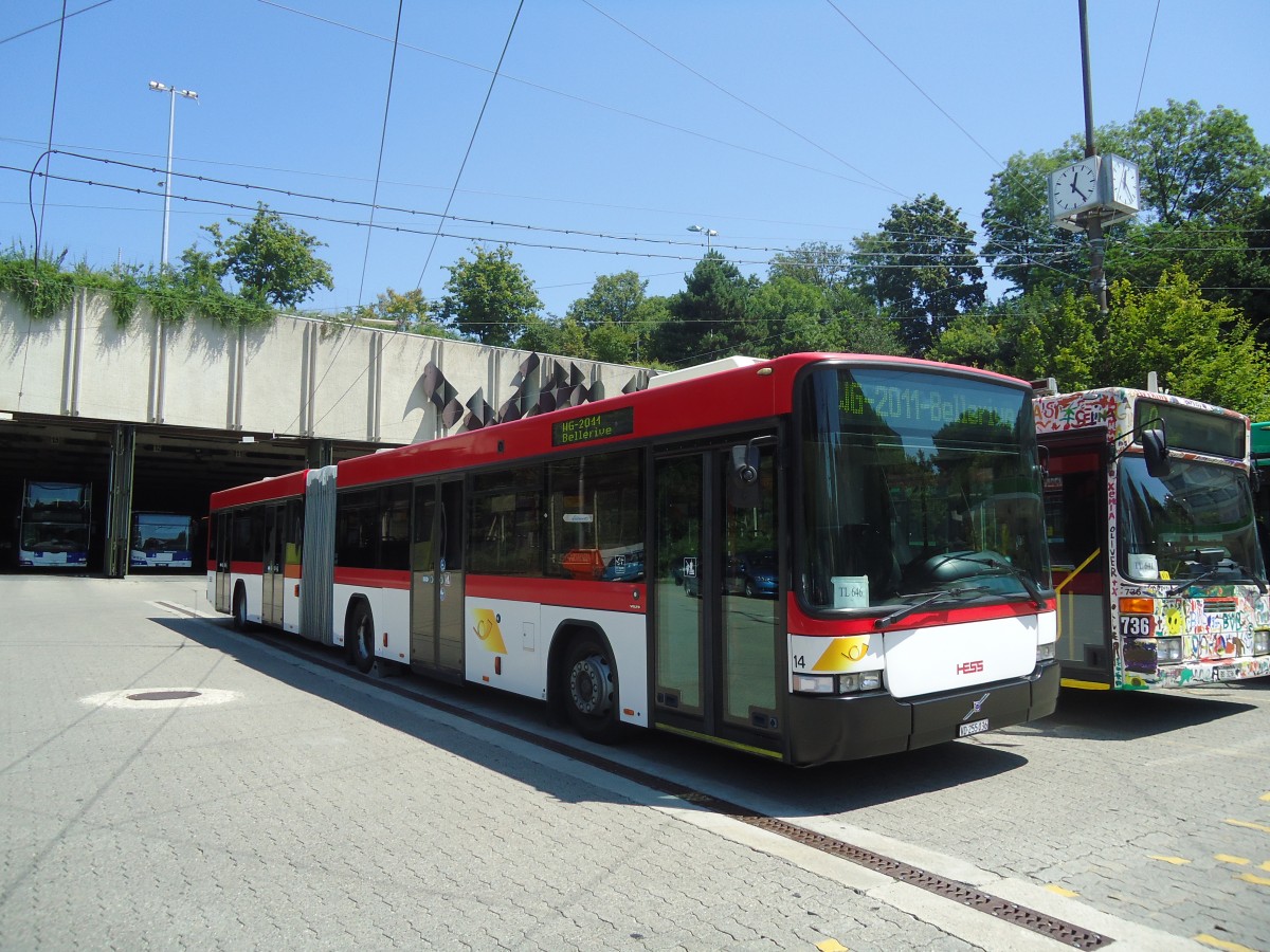 (135'075) - TL Lausanne (Steiner 14) - Nr. 646/VD 255'036 - Volvo/Hess (von Hess, Bellach) am 12. Juli 2011 in Lausanne, D�p�t Borde