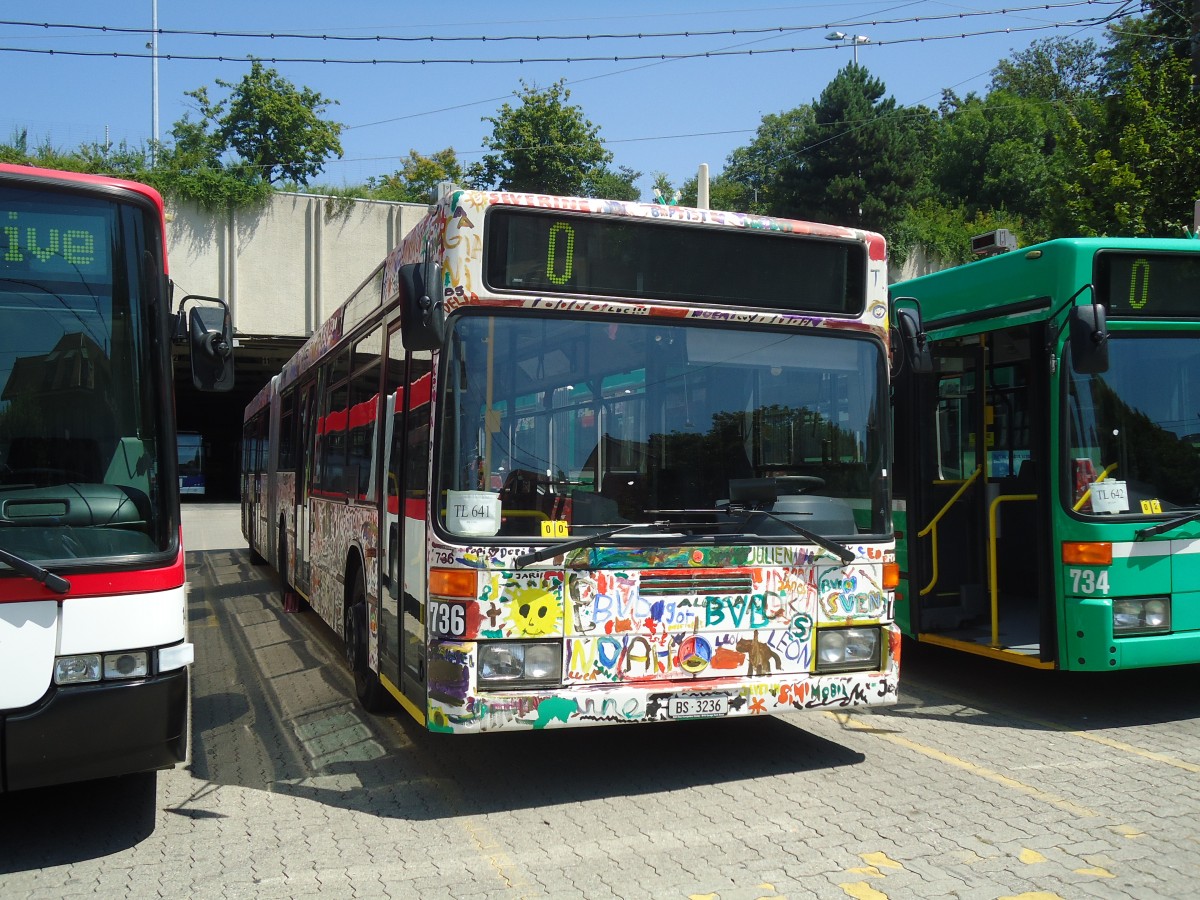 (135'076) - TL Lausanne (BVB 736) - Nr. 641/BS 3236 - Mercedes (ex VAG Freiburg/D Nr. 936) am 12. Juli 2011 in Lausanne, D�p�t Borde)