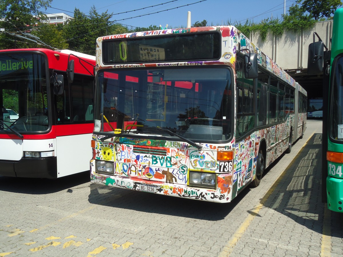 (135'081) - TL Lausanne (BVB 736) - Nr. 641/BS 3236 - Mercedes (ex VAG Freiburg/D Nr. 936) am 12. Juli 2011 in Lausanne, D�p�t Borde