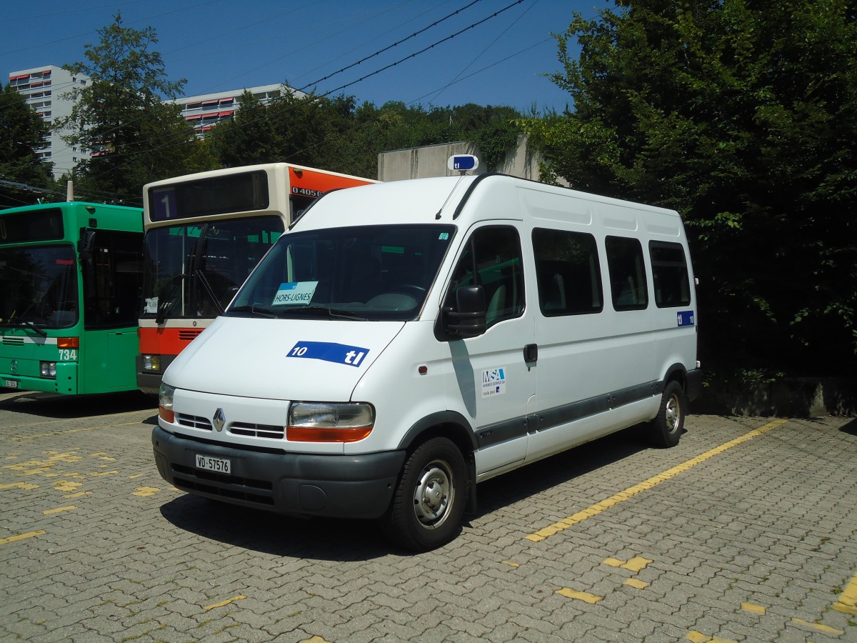 (135'083) - TL Lausanne - Nr. 10/VD 57'576 - Renault am 12. Juli 2011 in Lausanne, D�p�t Borde