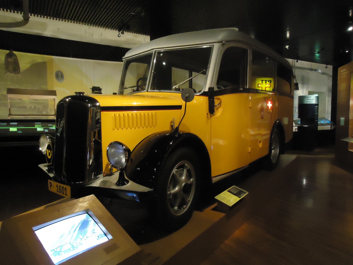 (135'134) - PTT-Regie - P 1601 - Saurer/Saurer (ex Nussbaumer, Ganterschwil) am 13. Juli 2011 in Bern, Museum f�r Kommunikation