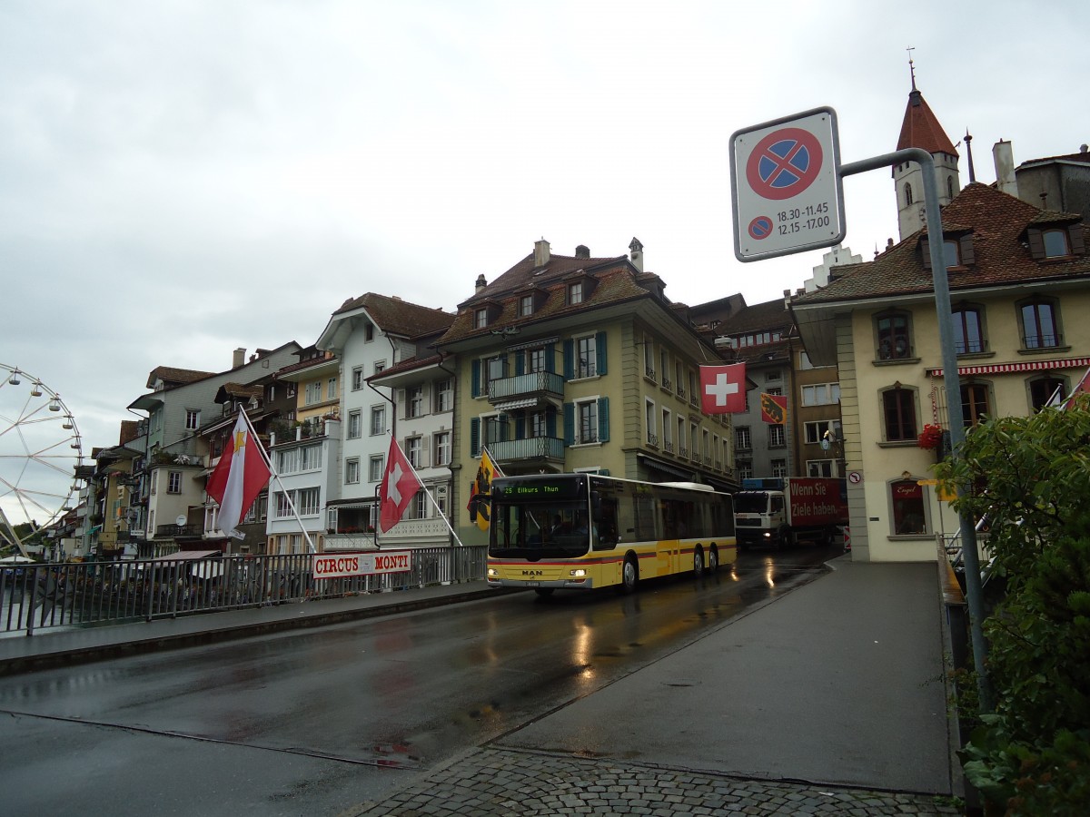 (135'201) - STI Thun Nr. 131/BE 801'131 - MAN am 23. Juli 2011 in Thun, Sinnebr�cke