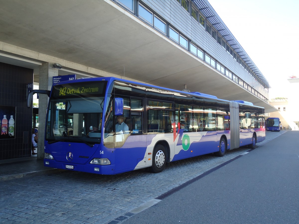 (135'506) - VZO Gr�ningen - Nr. 54/ZH 430'854 - Mercedes am 17. August 2011 beim Bahnhof Uster
