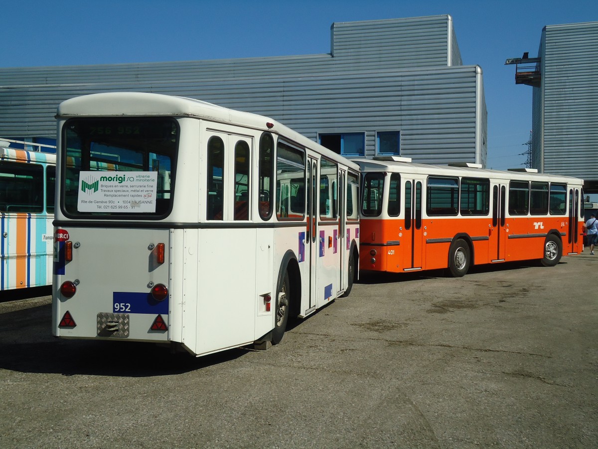 (135'595) - TL Lausanne (R�trobus) - Nr. 952 - Rochat/Lauber Personenanh�nger am 20. August 2011 in Moudon, R�trobus
