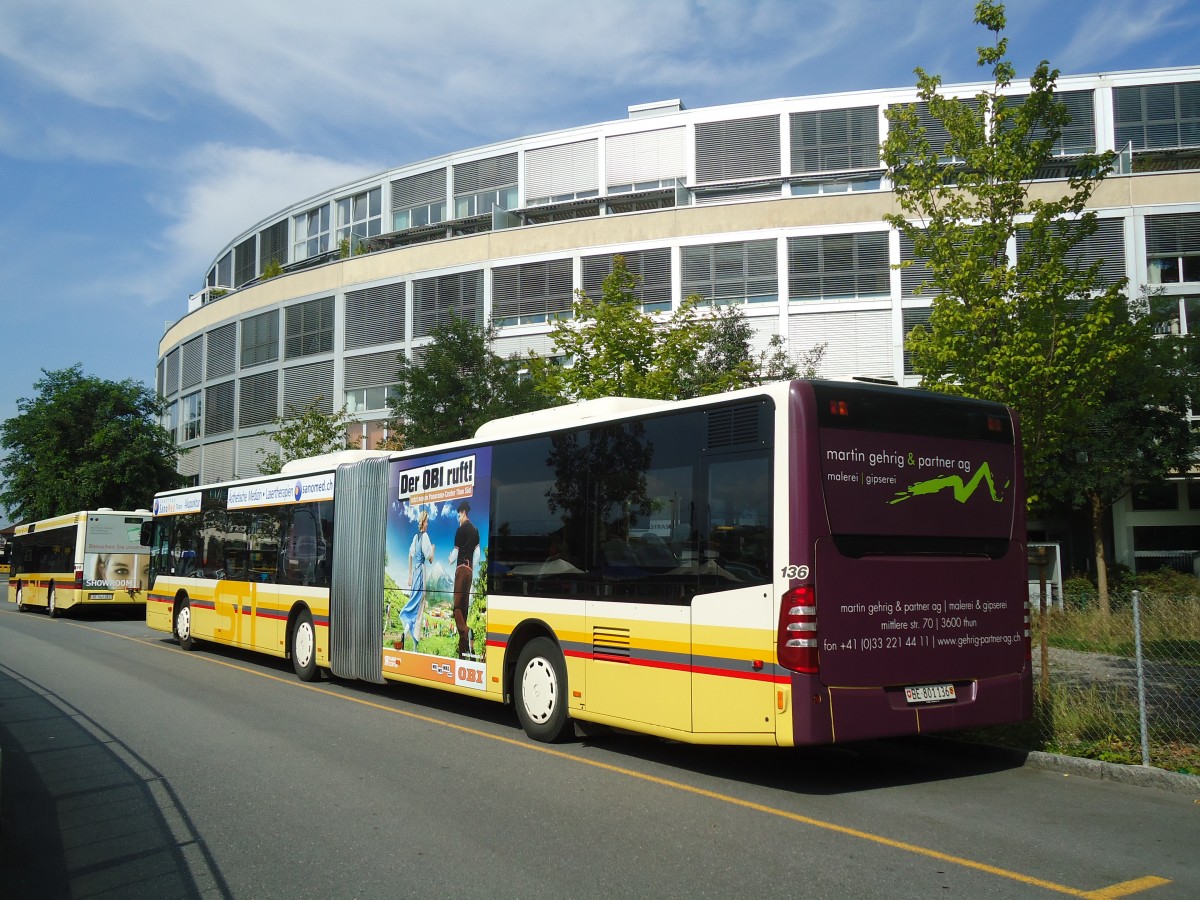 (135'979) - STI Thun - Nr. 136/BE 801'136 - Mercedes am 22. September 2011 bei der Schiffl�ndte Thun