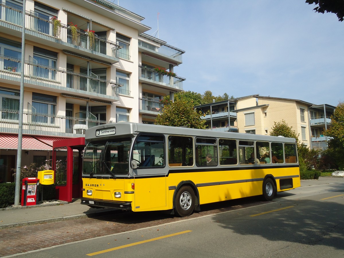 (136'121) - Wanner, Schleitheim - SH 58'045 - Saurer/Hess (ex Ruklic, Schaffhausen; ex VBSH Schaffhausen Nr. 40; ex VBSH Schaffhausen Nr. 19) am 25. Septmeber 2011 in Schaffhausen, Tr�llenbuck