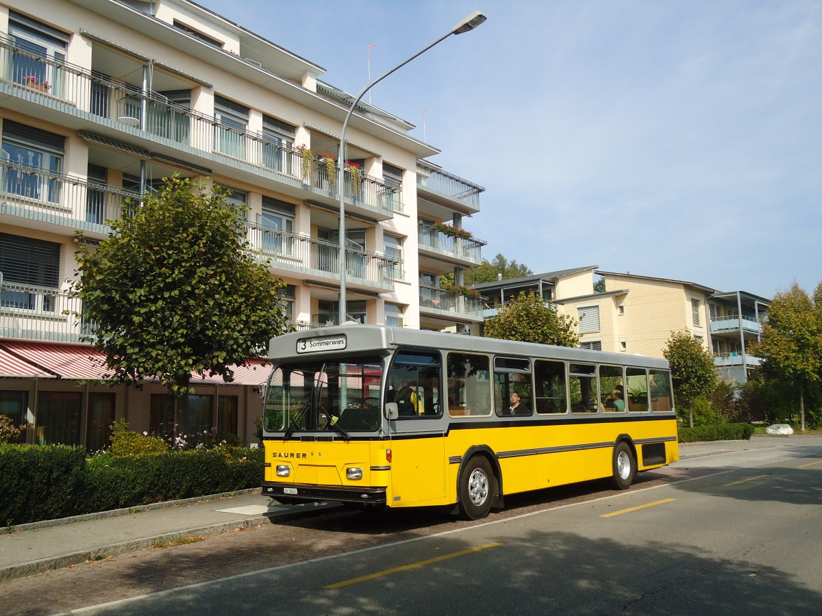 (136'123) - Wanner, Schleitheim - SH 58'045 - Saurer/Hess (ex Ruklic, Schaffhausen; ex VBSH Schaffhausen Nr. 40; ex VBSH Schaffhausen Nr. 19) am 25. September 2011 in Schaffhausen, Tr�llenbuck