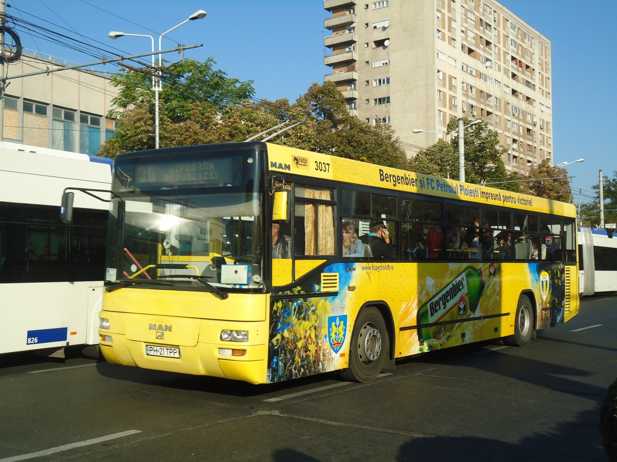 (136'403) - RATP Ploiesti - PH 21 TPP - MAN am 5. Oktober 2011 beim Bahnhof Ploiesti S�d