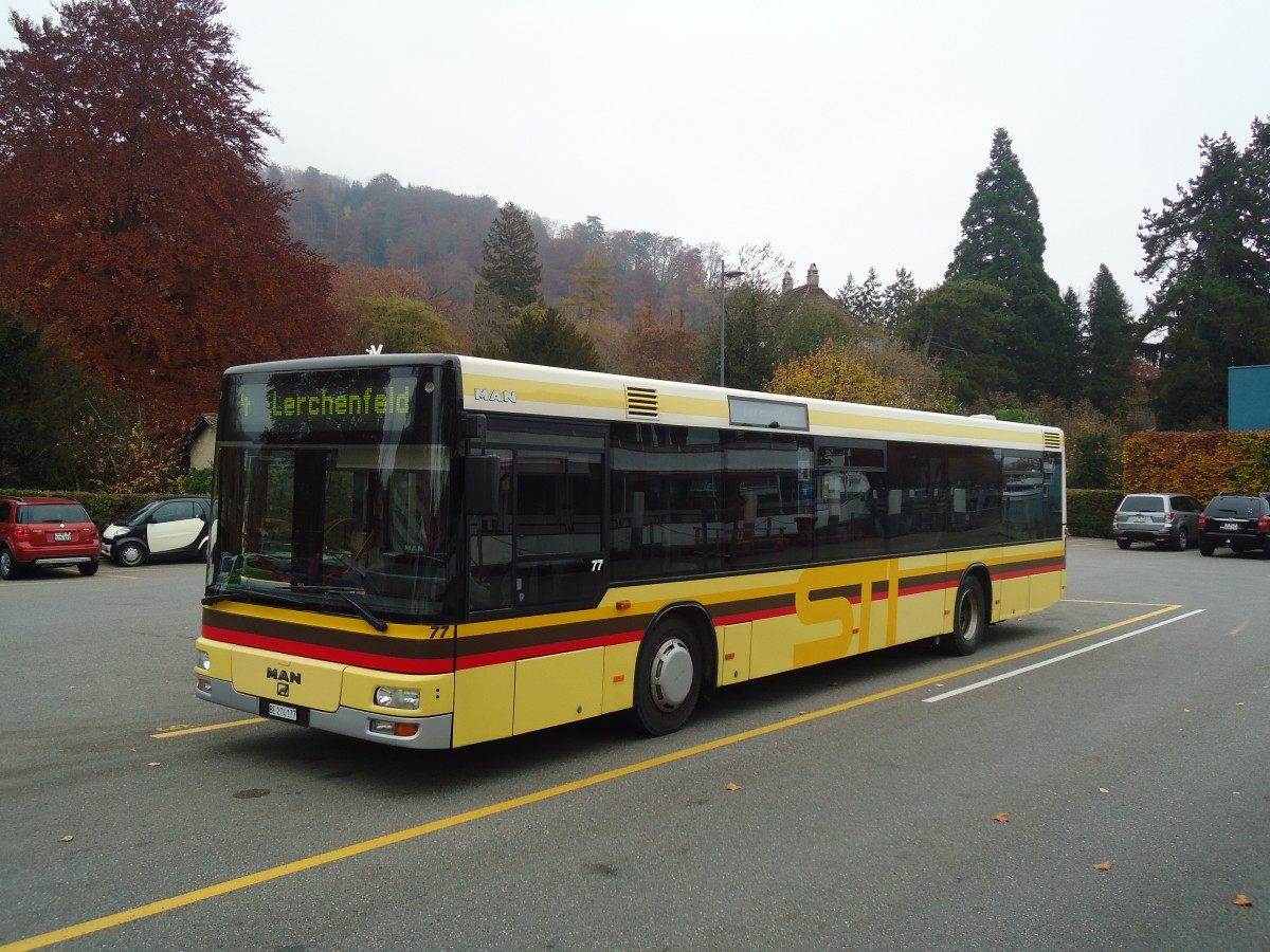 (136'724) - STI Thun - Nr. 77/BE 274'177 - MAN am 11. November 2011 bei der Schiffl�ndte Thun