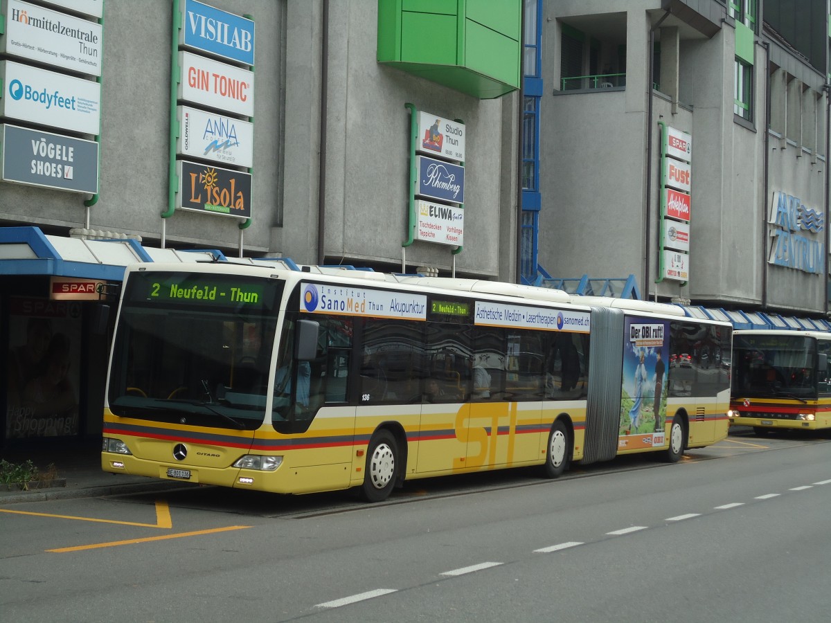 (136'740) - STI Thun - Nr. 136/BE 801'136 - Mercedes am 11. November 2011 in Thun, Postbr�cke