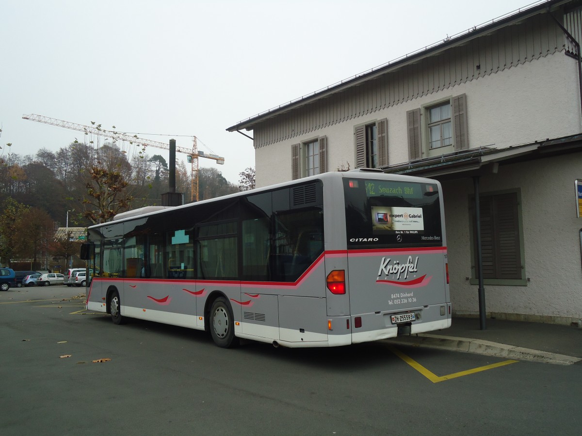 (136'991) - Kn�pfel, Dinhard - Nr. 179/ZH 255'593 - Mercedes am 24. November 2011 beim Bahnhof Andelfingen