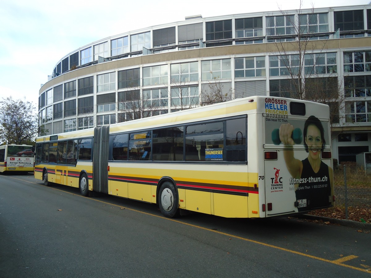 (137'110) - STI Thun - Nr. 70/BE 389'670 - MAN am 6. Dezember 2011 bei der Schiffl�ndte Thun