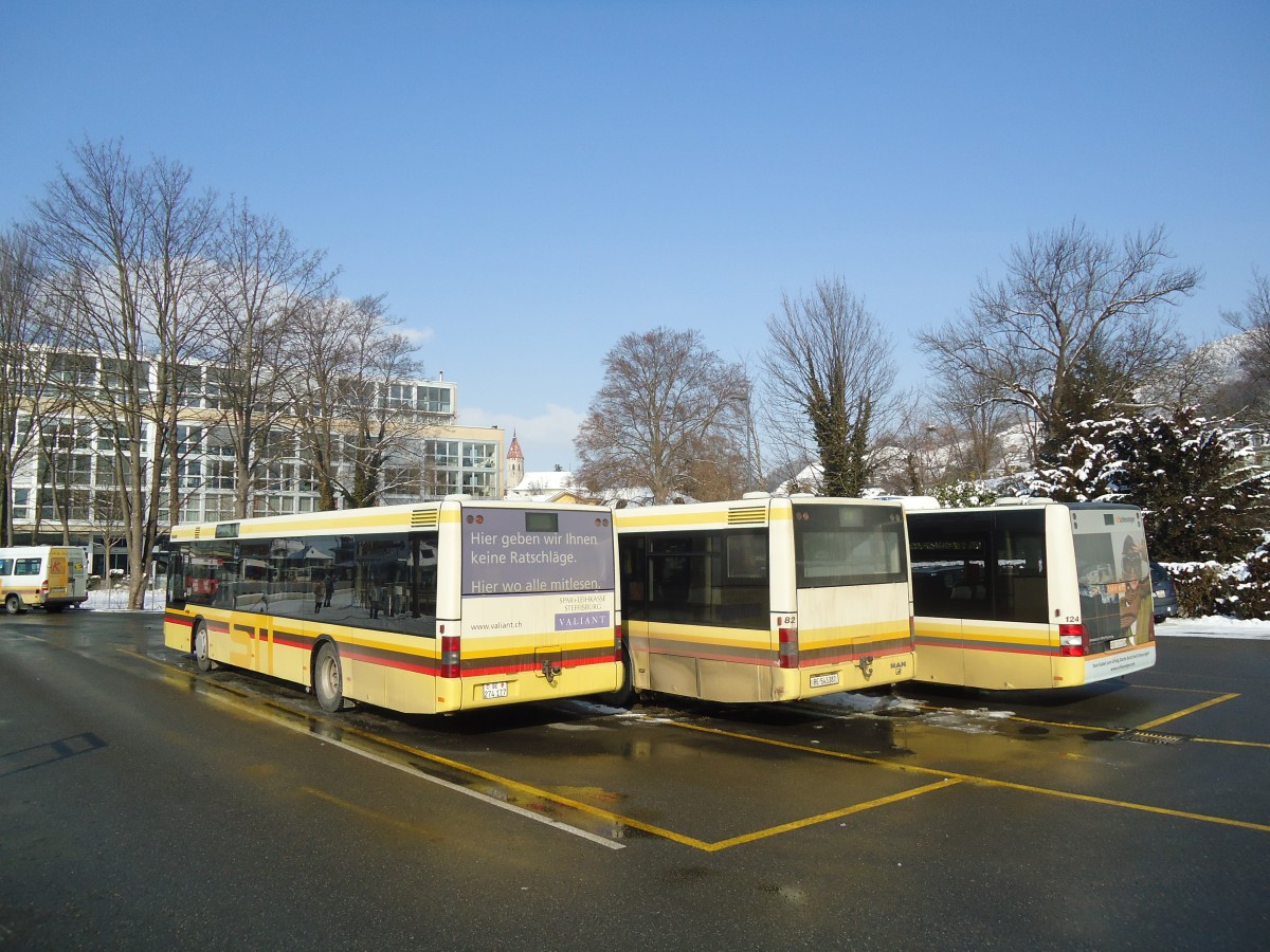 (137'641) - STI Thun - Nr. 77/BE 274'177 - MAN am 3. Februar 2012 bei der Schiffl�ndte Thun