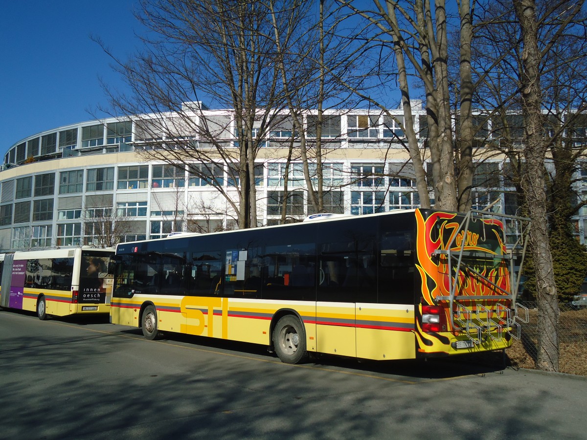 (137'807) - STI Thun - Nr. 117/BE 700'117 - MAN am 21. Februar 2012 bei der Schiffl�ndte Thun