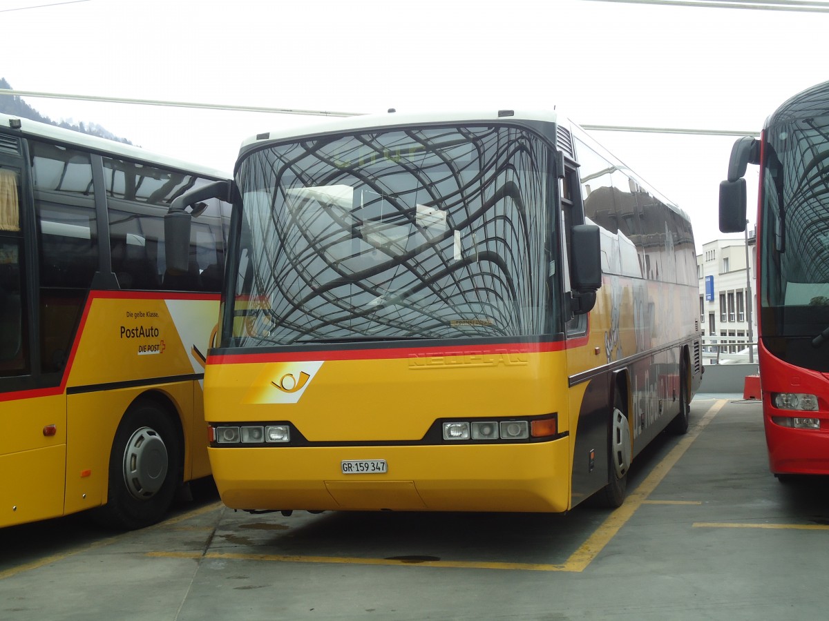 (137'852) - PostAuto Graub�nden - GR 159'347 - Neoplan (ex P 25'139) am 5. M�rz 2012 in Chur, Postautostation