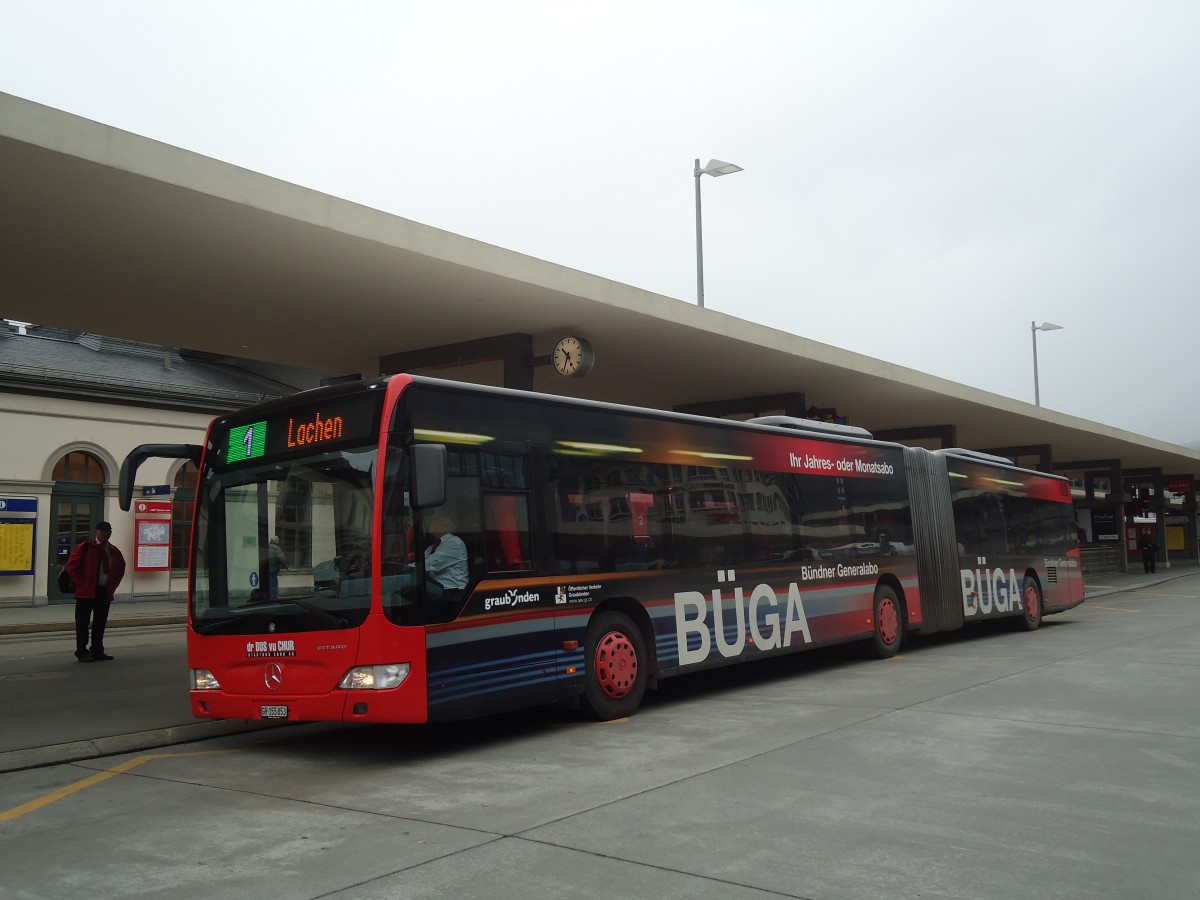 (137'892) - SBC Chur - Nr. 53/GR 155'853 - Mercedes am 5. M�rz 2012 beim Bahnhof Chur