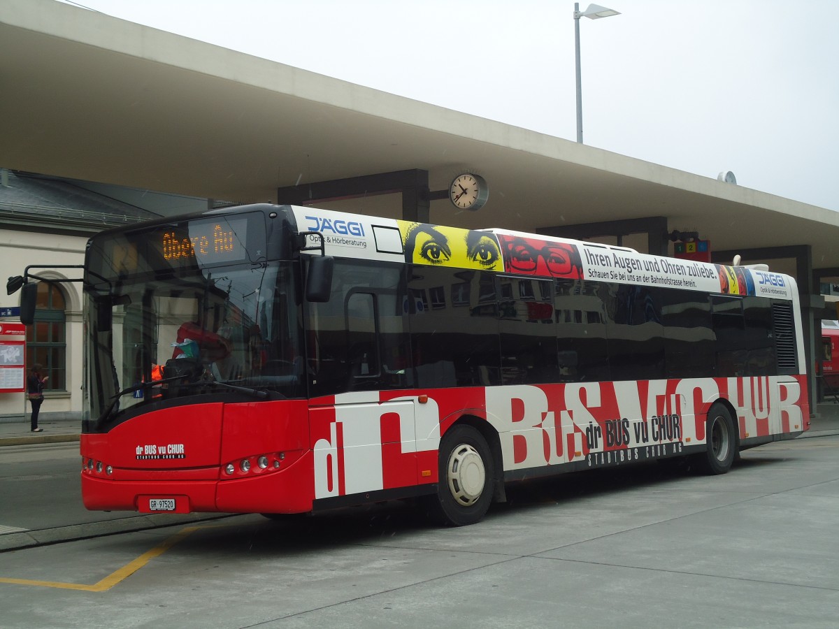(137'896) - SBC Chur - Nr. 20/GR 97'520 - Solaris am 5. M�rz 2012 beim Bahnhof Chur