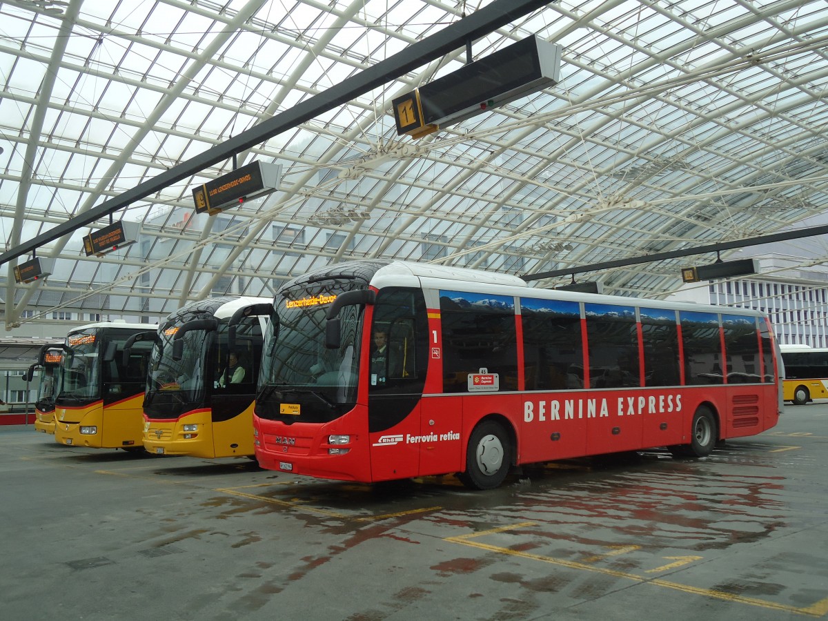 (137'908) - PostAuto Graub�nden - GR 162'994 - MAN (ex GR 162'972) am 5. M�rz 2012 in Chur, Postautostation