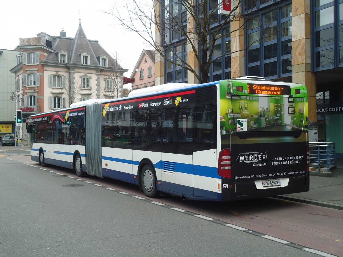 (138'003) - ZVB Zug - Nr. 29/ZG 88'029 - Mercedes am 6. M�rz 2012 in Zug, Metalli