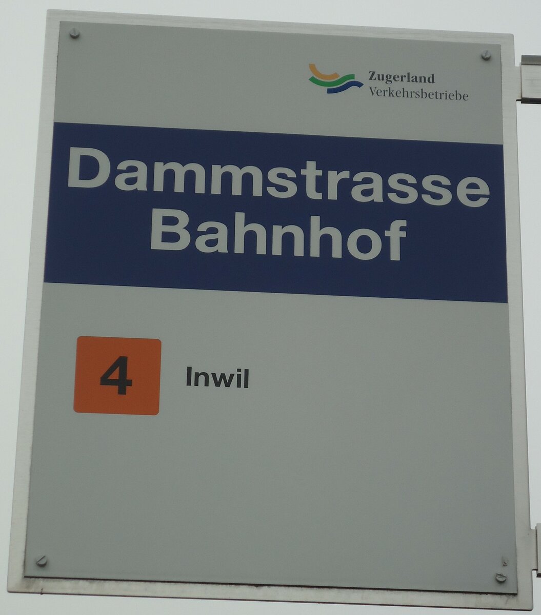 (138'013) - Zugerland Verkehrsbetriebe - Zug, Dammastrasse Bahnhof - am 6. M�rz 2012