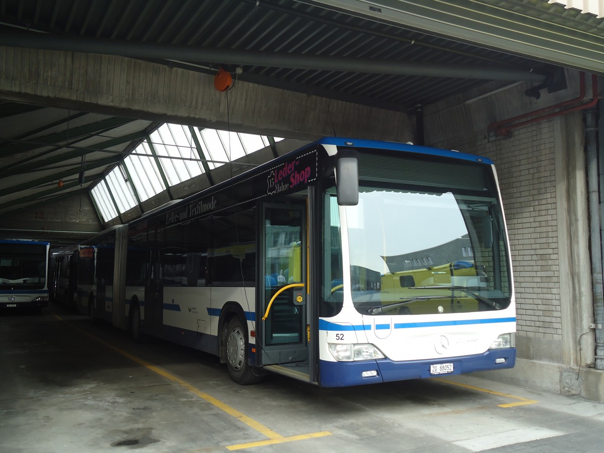 (138'015) - ZVB Zug - Nr. 52/ZG 88'052 - Mercedes am 6. M�rz 2012 in Zug, Garage