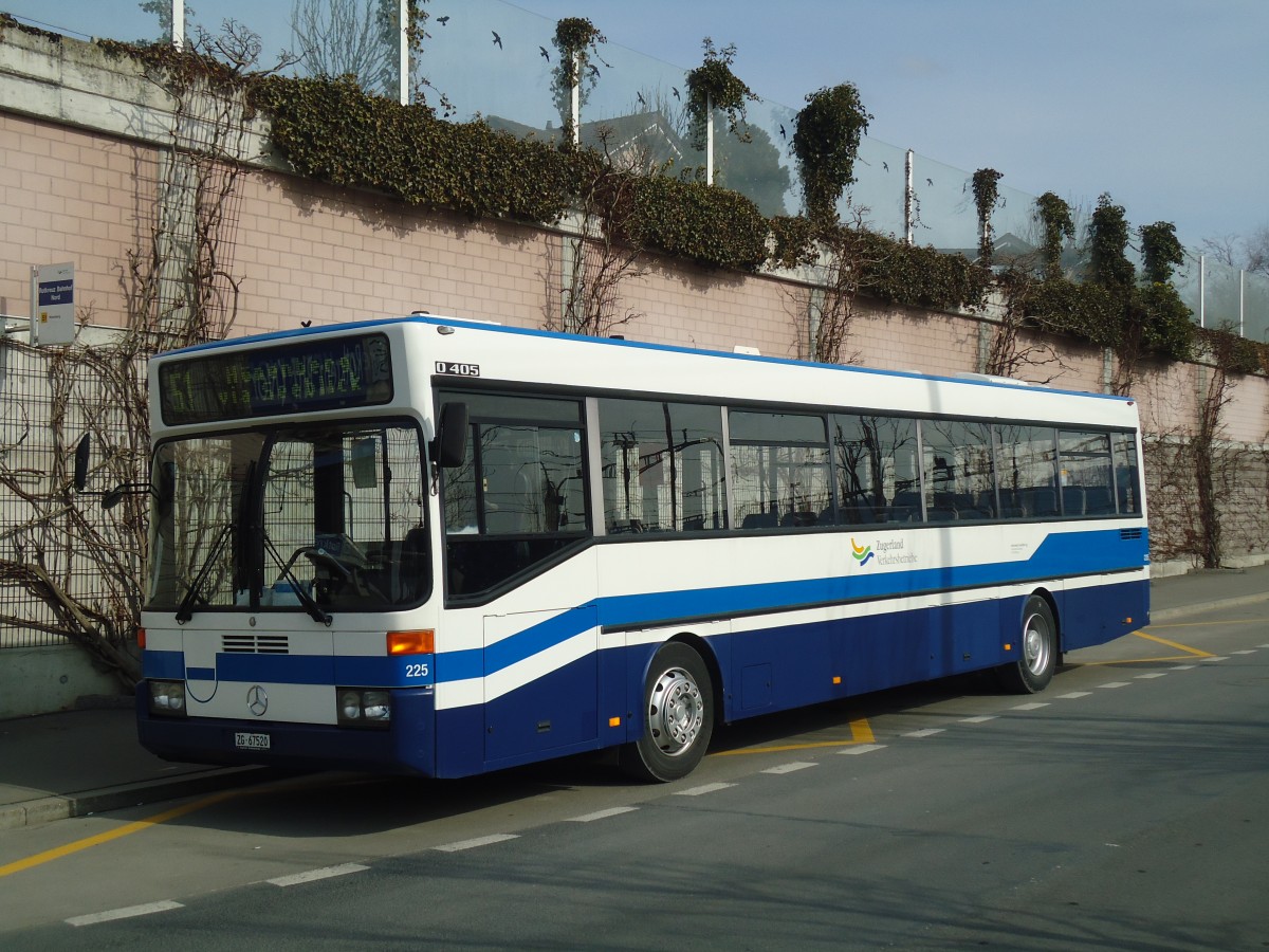 (138'055) - Odermatt, Rotkreuz - Nr. 225/ZG 67'520 - Mercedes (ex ZVB Zug Nr. 52) am 6. M�rz 2012 beim Bahnhof Rotkreuz