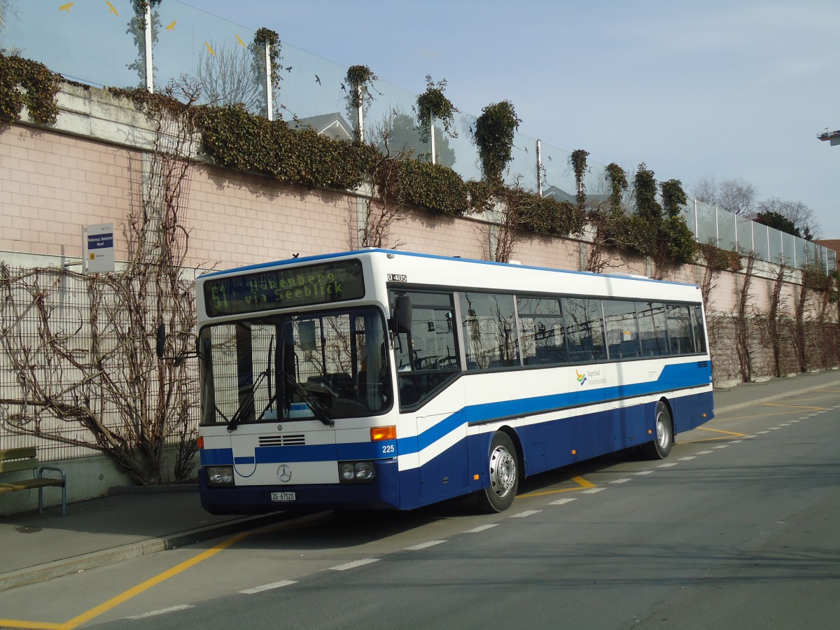 (138'057) - Odermatt, Rotkreuz - Nr. 225/ZG 67'520 - Mercedes (ex ZVB Zug Nr. 52) am 6. M�rz 2012 beim Bahnhof Rotkreuz