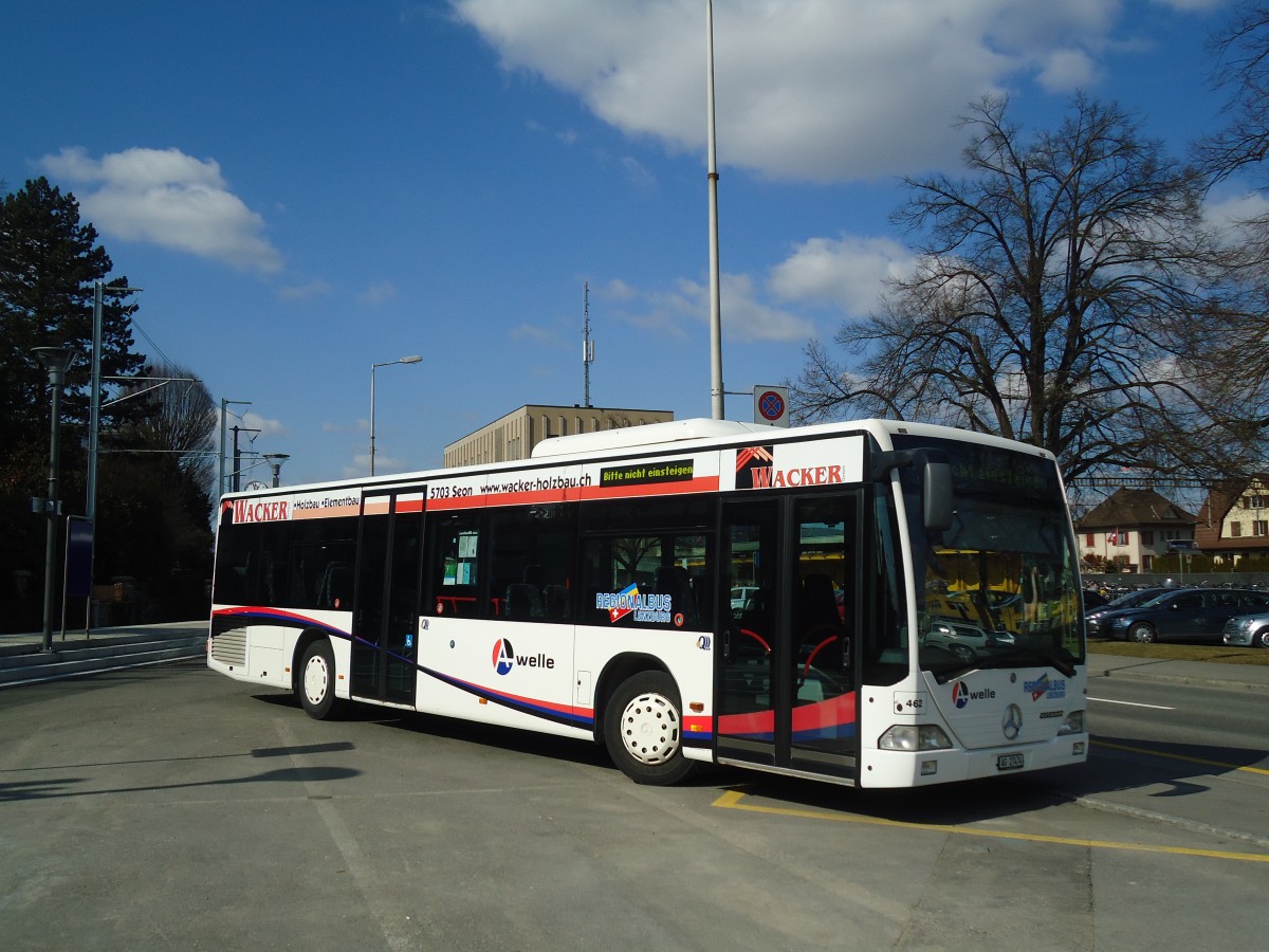 (138'075) - Knecht, Windisch - Nr. 462/AG 27'474 - Mercedes (ex Nr. 62) am 6. M�rz 2012 beim Bahnhof Lenzburg