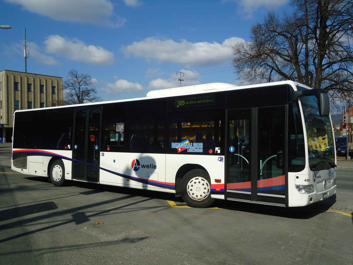 (138'076) - Knecht, Windisch - Nr. 458/AG 304'177 - Mercedes am 6. M�rz 2012 beim Bahnhof Lenzburg