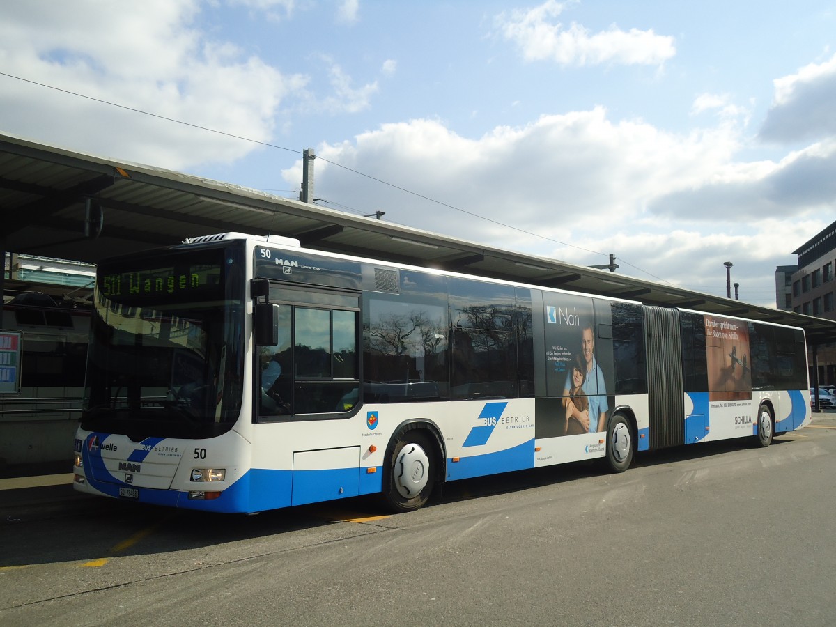 (138'105) - BOGG Wangen b.O. - Nr. 50/SO 78'488 - MAN am 6. M�rz 2012 beim Bahnhof Olten