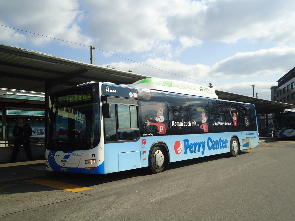 (138'128) - BOGG Wangen b.O. - Nr. 91/SO 120'402 - MAN am 6. M�rz 2012 beim Bahnhof Olten