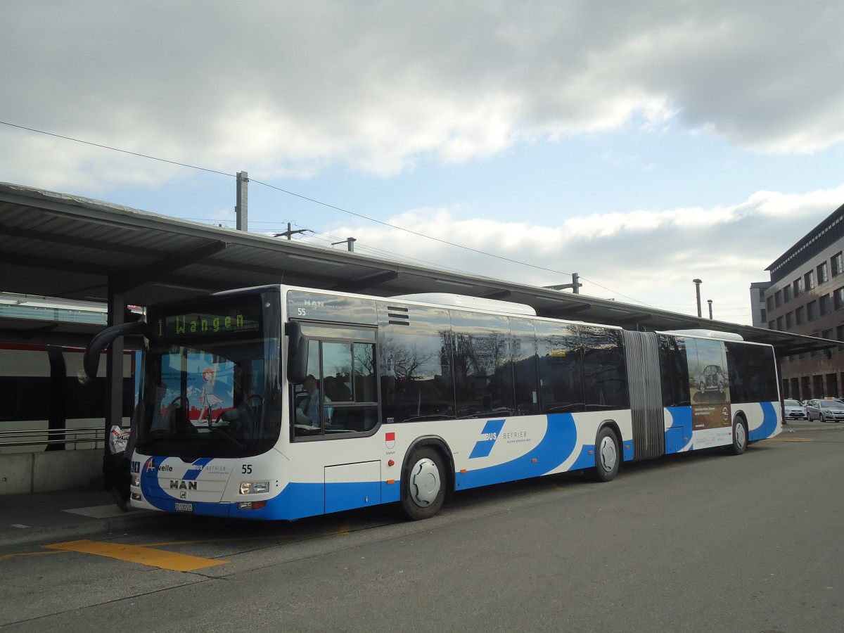 (138'132) - BOGG Wangen b.O. - Nr. 55/SO 130'531 - MAN am 6. M�rz 2012 beim Bahnhof Olten