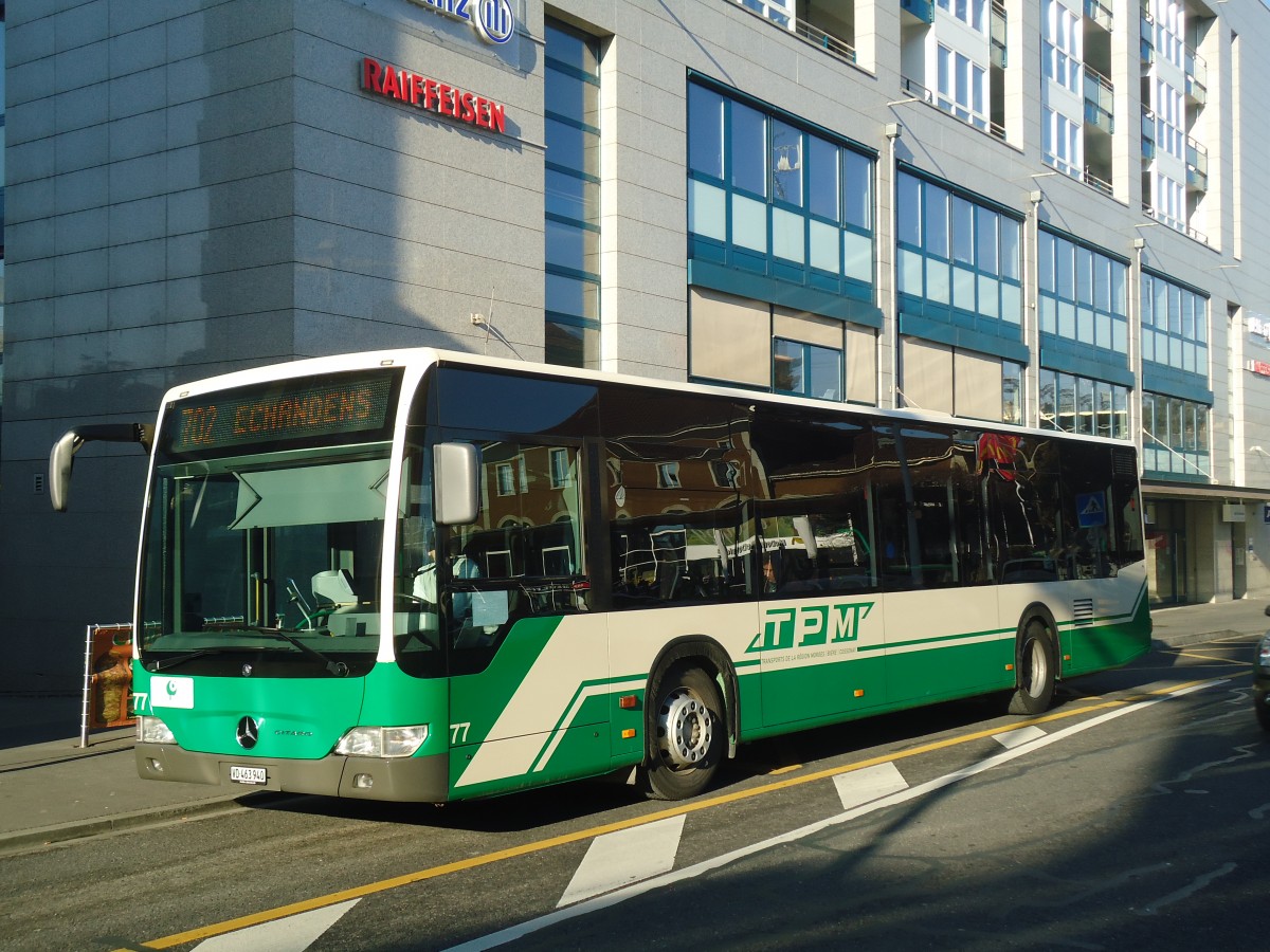 (138'153) - TPM Morges - Nr. 77/VD 463'940 - Mercedes am 9. M�rz 2012 beim Bahnhof Morges