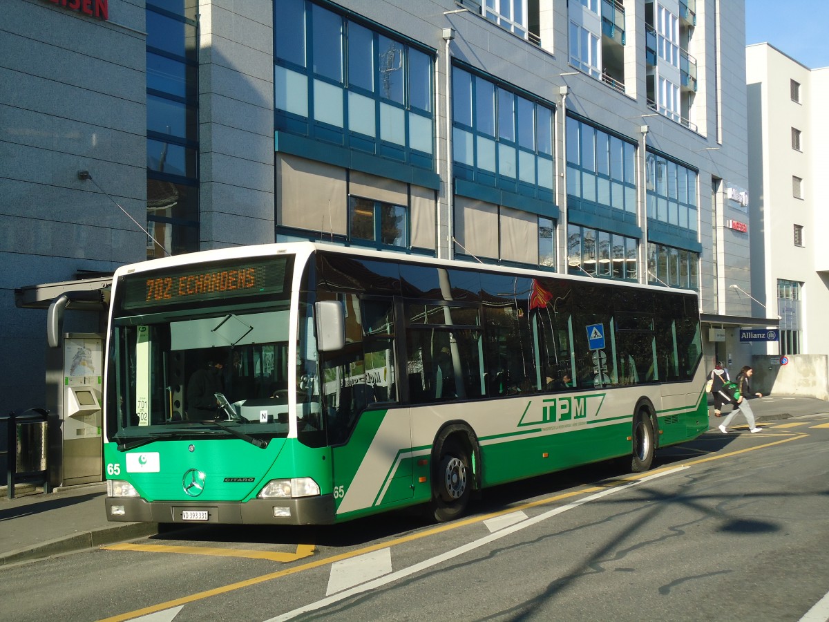 (138'166) - TPM Morges - Nr. 65/VD 393'331 - Mercedes am 9. M�rz 2012 beim Bahnhof Morges