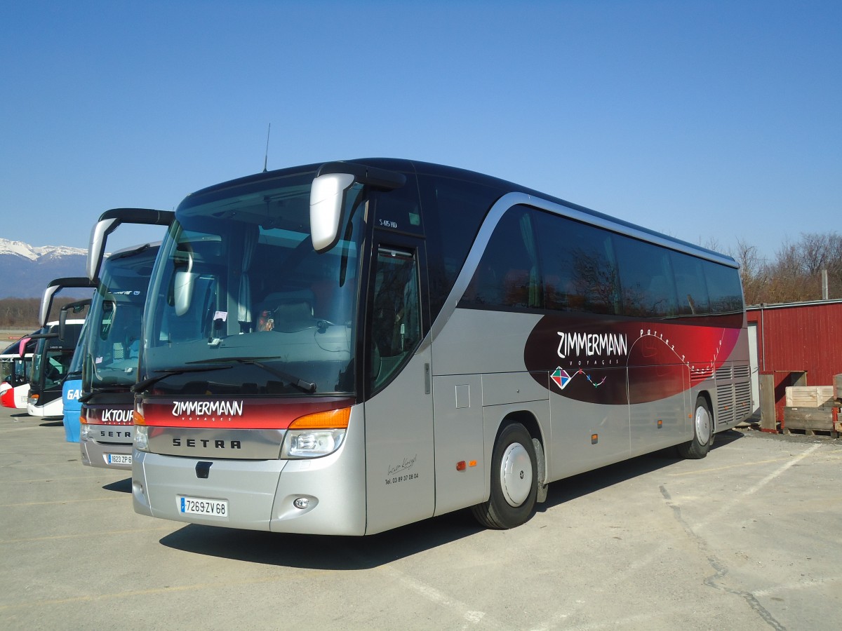 (138'217) - Aus Frankreich: Zimmermann, Thann - 7269 ZV 68 - Setra am 9. M�rz 2012 in Gen�ve, P 47 