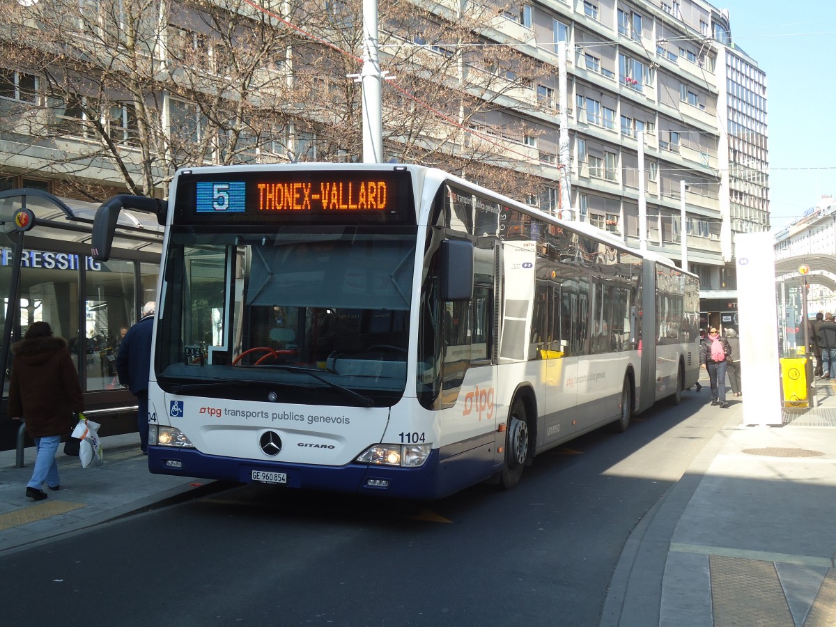 (138'280) - TPG Gen�ve - Nr. 1104/GE 960'854 - Mercedes am 9. M�rz 2012 in Gen�ve, Coutance