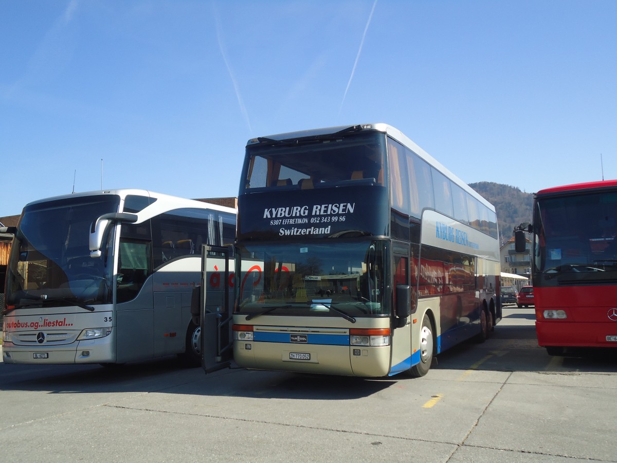 (138'348) - Kyburg Reisen, Effretikon - ZH 770'052 - Van Hool am 15. M�rz 2012 in Thun, Expo