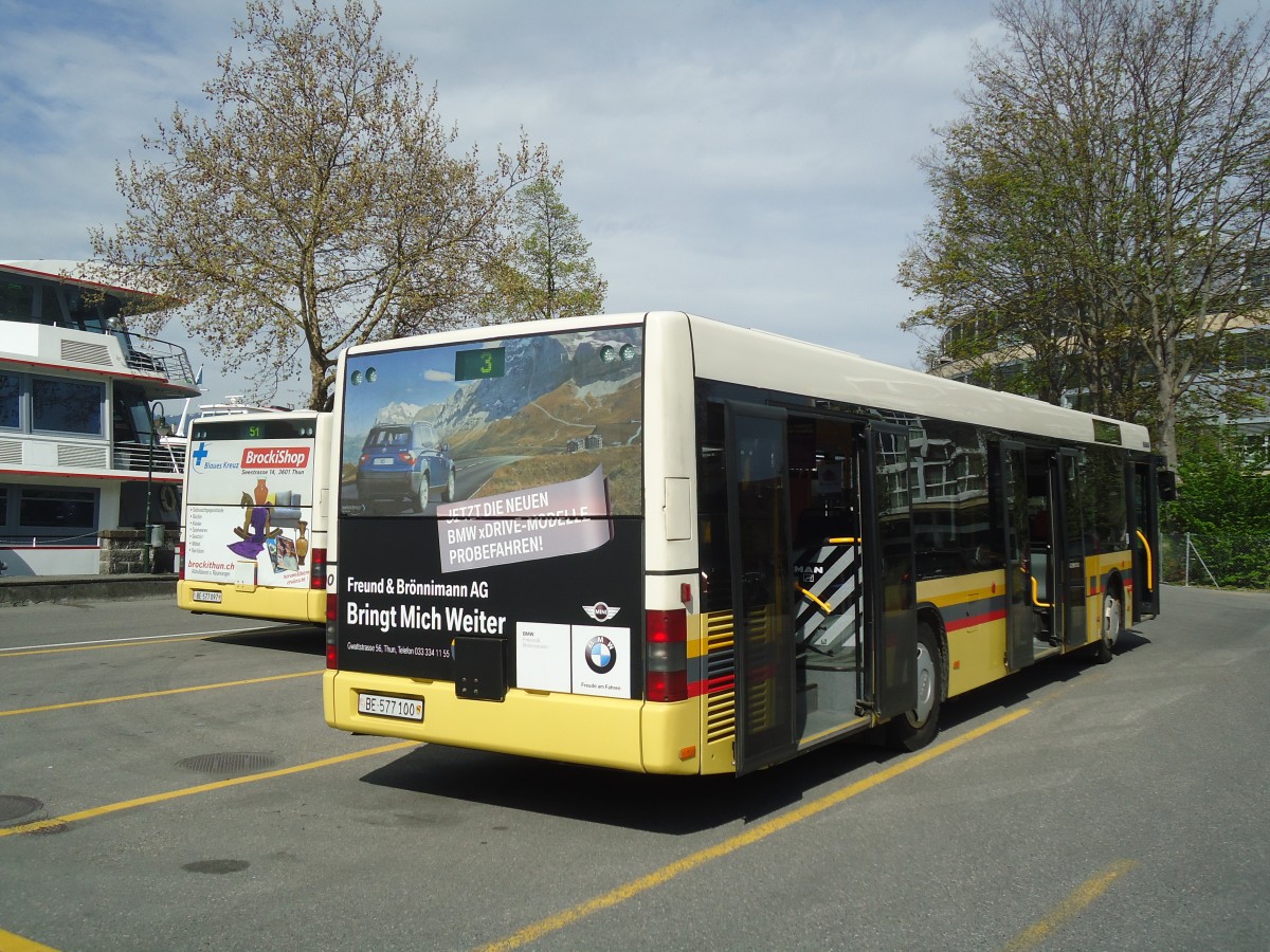 (138'590) - STI Thun - Nr. 100/BE 577'100 - MAN am 30. April 2012 bei der Schiffl�ndte Thun