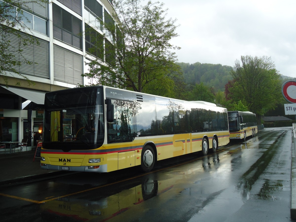 (138'672) - STI Thun - Nr. 132/BE 801'132 - MAN am 6. Mai 2012 bei der Schiffl�ndte Thun