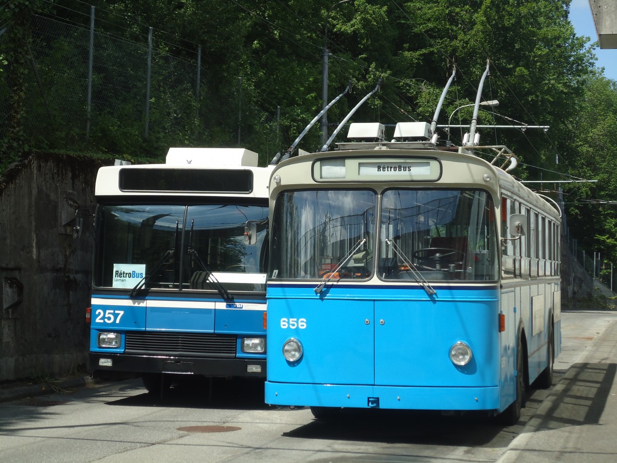 (138'757) - TL Lausanne (R�trobus) - Nr. 656 - FBW/Eggli Trolleybus am 13. Mai 2012 in Lausanne, D�p�t Borde