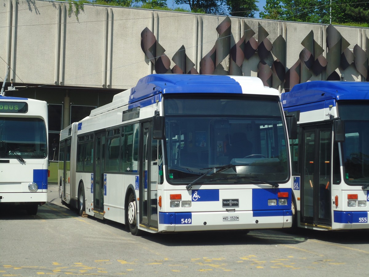 (138'764) - TL Lausanne - Nr. 549/VD 1520 - Van Hool am 13. Mai 2012 in Lausanne, D�p�t Borde