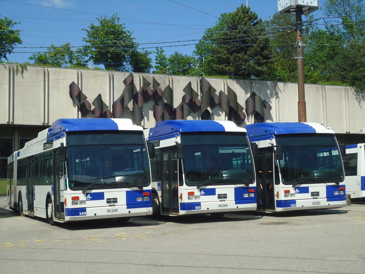 (138'769) - TL Lausanne - Nr. 549/VD 1520 - Van Hool am 13. Mai 2012 in Lausanne, D�p�t Borde