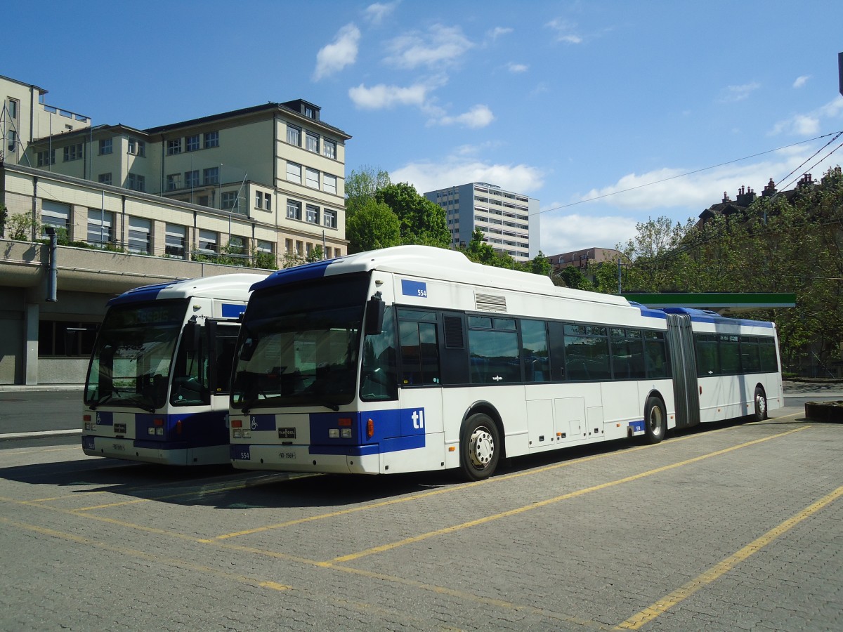 (138'777) - TL Lausanne - Nr. 554/VD 1569 - Van Hool am 13. Mai 2012 in Lausanne, D�p�t Borde