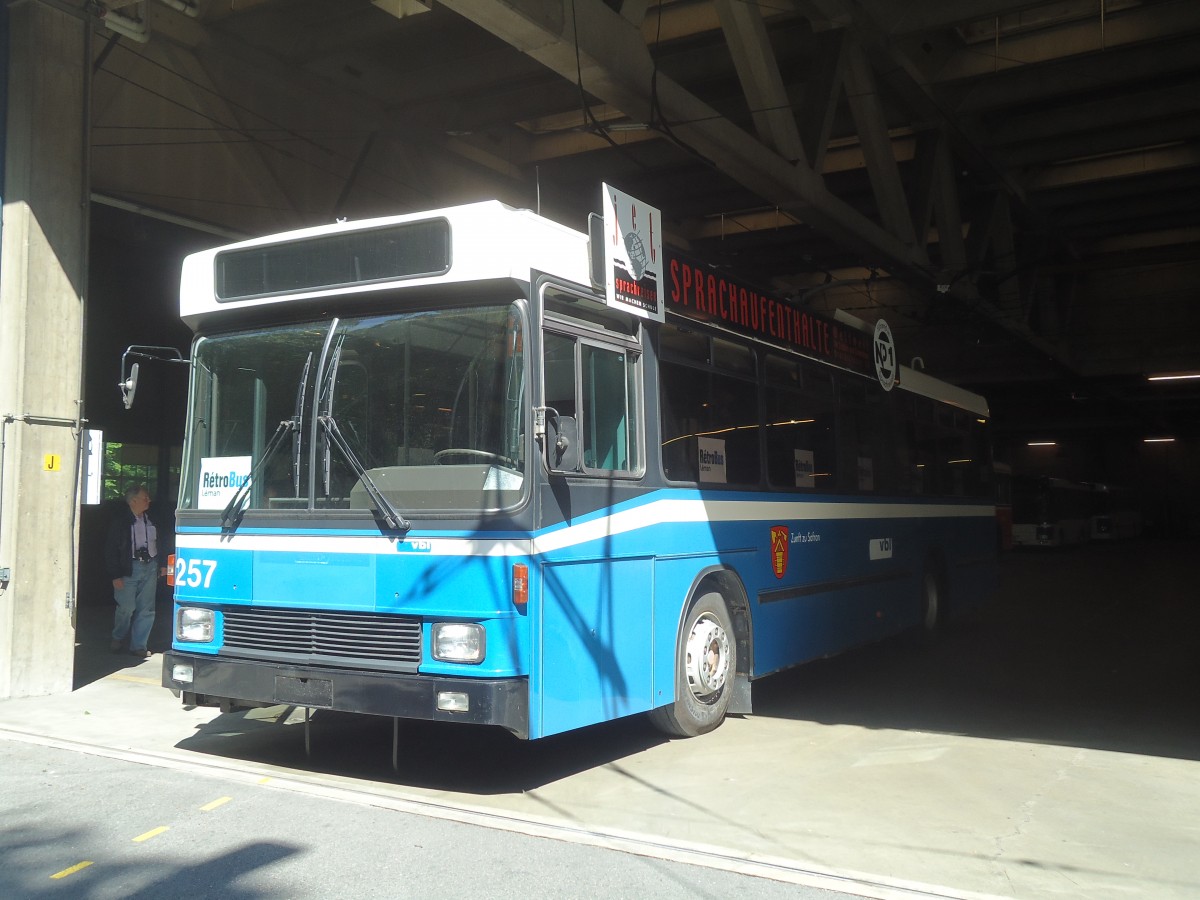 (138'789) - VBL Luzern (R�trobus) - Nr. 257 - NAW/R&J-Hess Trolleybus am 13. Mai 2012 in Lausanne, D�p�t Borde